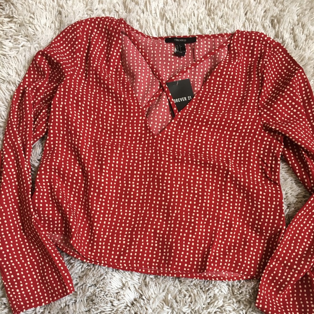 Red and Cream Top